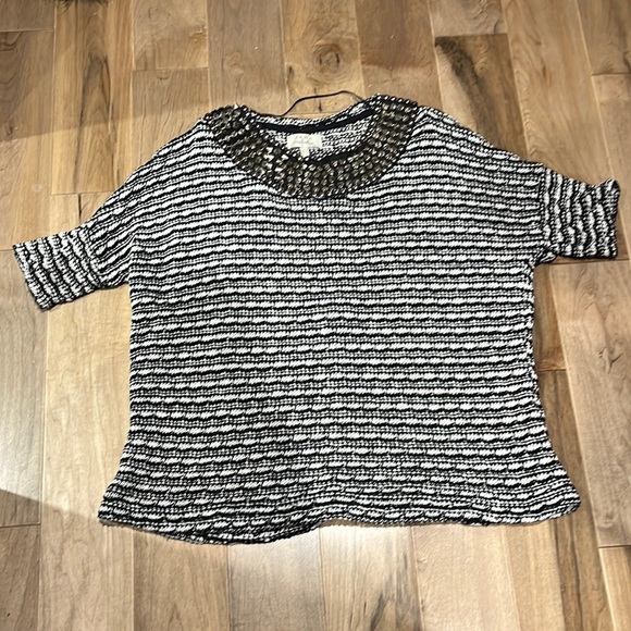 Zara Trafaluc studded and spiked collar sweater - Picture 2 of 3